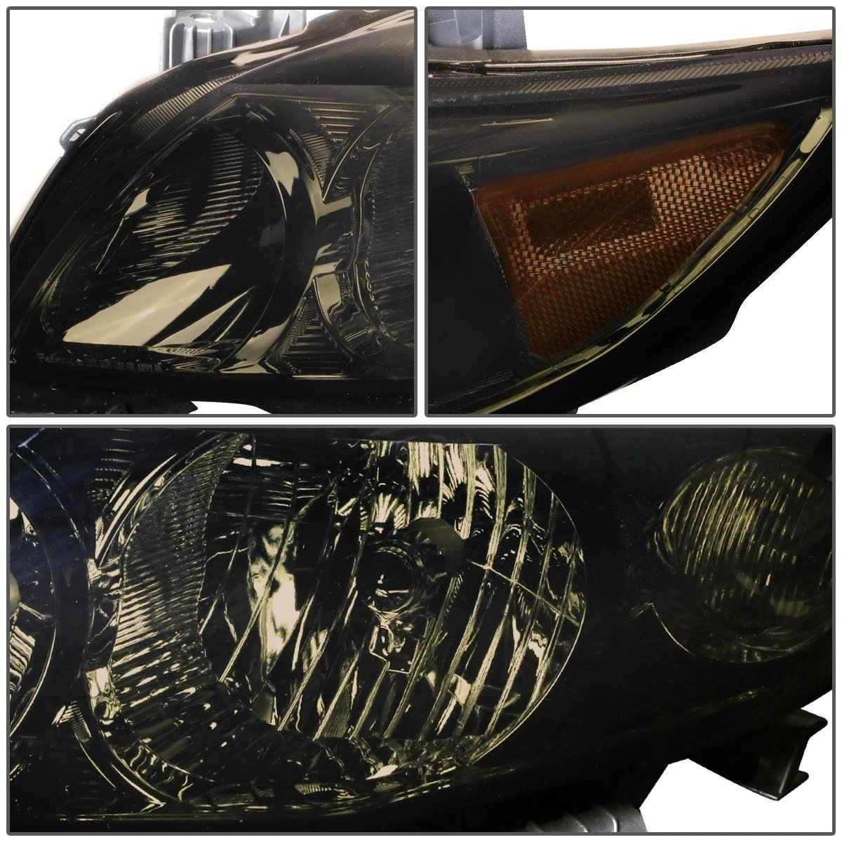 2009-2010 Toyota Corolla Replacement Crystal Headlights - Smoked 2 2009-2010 Toyota Corolla Replacement Crystal Headlights - Smoked - Image 2