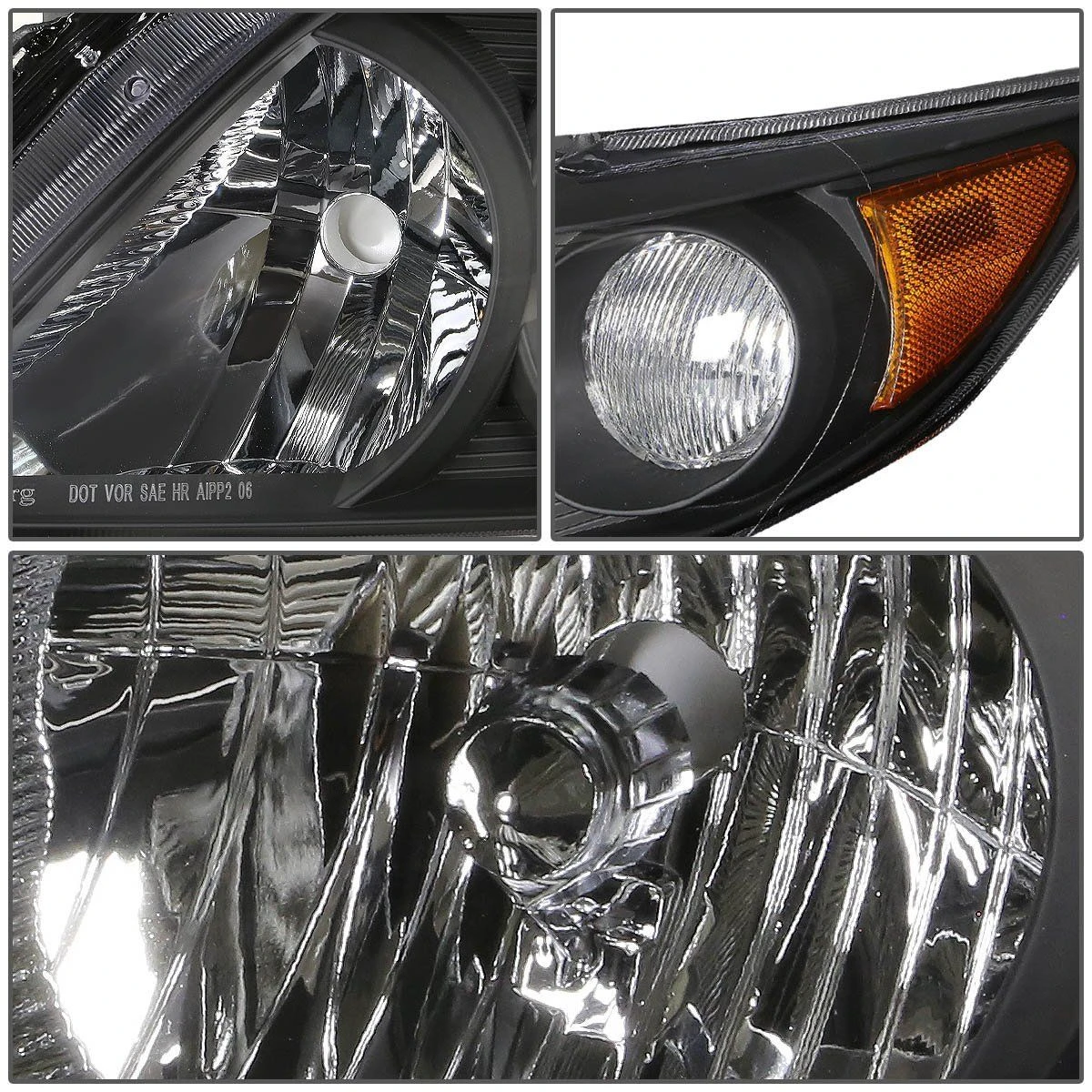 2009-2010 Toyota Corolla Replacement Crystal Headlights - Black 2 2009-2010 Toyota Corolla Replacement Crystal Headlights - Black - Image 2