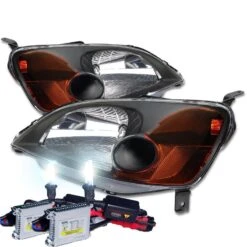 HID Combo 01-03 Honda Civic 2D / 4D Crystal Replacement Headlights - Black