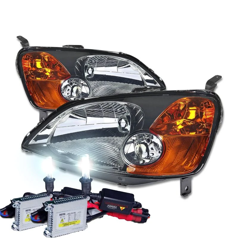 HID Combo 01-03 Honda Civic 2D / 4D Crystal Replacement Headlights - Smoked 1 HID Combo 01-03 Honda Civic 2D / 4D Crystal Replacement Headlights - Smoked