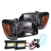 HID Combo 01-04 Toyota Tacoma 4pcs OE-Style Replacement Headlights - Black