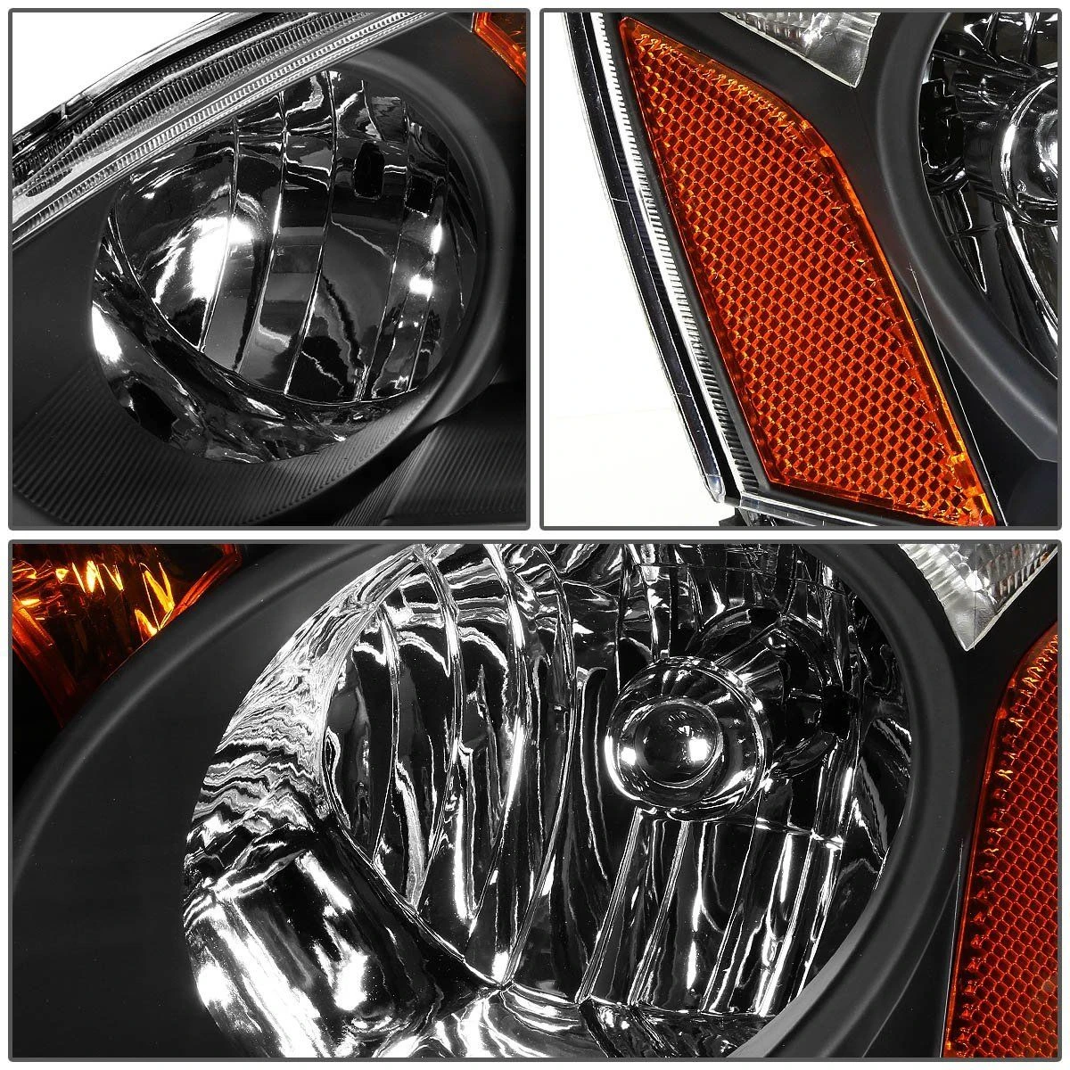 HID Combo 02-04 Acura RSX JDM Style Crystal Headlights - Black 2 HID Combo 02-04 Acura RSX JDM Style Crystal Headlights - Black - Image 2