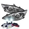 HID Combo 02-04 Toyota Camry (Clear Reflector) Replacement Crystal Headlights - Chrome