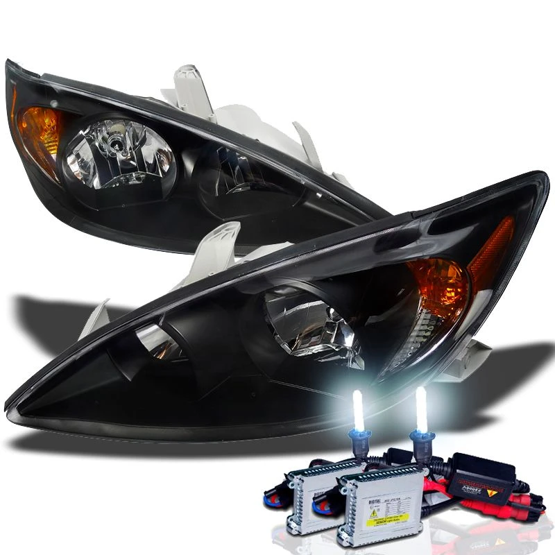 HID Combo 02-04 Toyota Camry Crystal Headlights - Black 1 HID Combo 02-04 Toyota Camry Crystal Headlights - Black