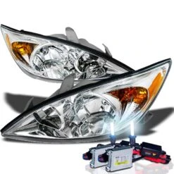 HID Combo 02-04 Toyota Camry Crystal Headlights - Chrome
