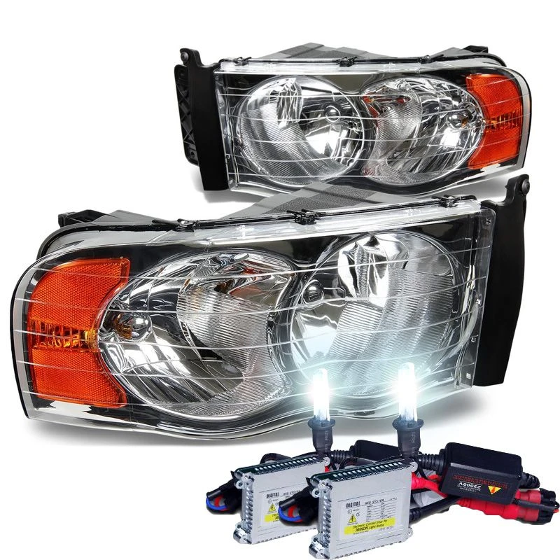 HID Combo 2002-2005 Dodge RAM 1500 2500 3500 Crystal Headlights- Chrome 1 HID Combo 2002-2005 Dodge RAM 1500 2500 3500 Crystal Headlights- Chrome