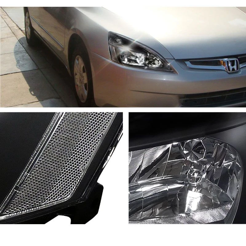 HID Combo 03-07 Honda Accord Euro Style Crystal Headlights - Black 2 HID Combo 03-07 Honda Accord Euro Style Crystal Headlights - Black - Image 2