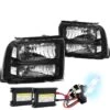 HID Combo 05-07 Ford Super Duty OE Style Headlight Lamp Assembly (Black Housing) - 1 Gen F-250/F-350/F-450/F-550