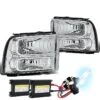 HID Combo 05-07 Ford Super Duty OE Style Headlight Lamp Assembly (Chrome Housing) - 1 Gen F-250/F-350/F-450/F-550
