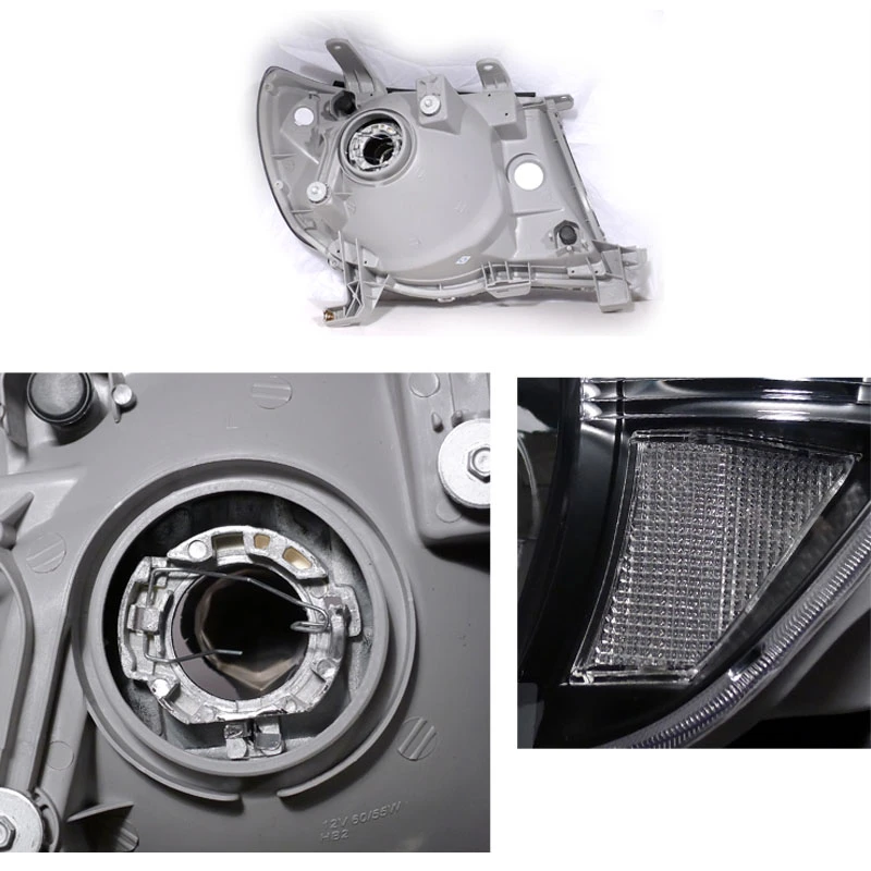 HID Combo 05-11 Toyota Tacoma Pickup Crystal Headlights - Black 4 HID Combo 05-11 Toyota Tacoma Pickup Crystal Headlights - Black - Image 4