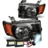 HID Combo 08-12 Ford Escape OE-Style Euro Headlights - Black Amber