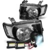 HID Combo 08-12 Ford Escape OE-Style Euro Headlights - Black Clear