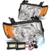 HID Combo 08-12 Ford Escape OE-Style Euro Headlights - Chrome Amber