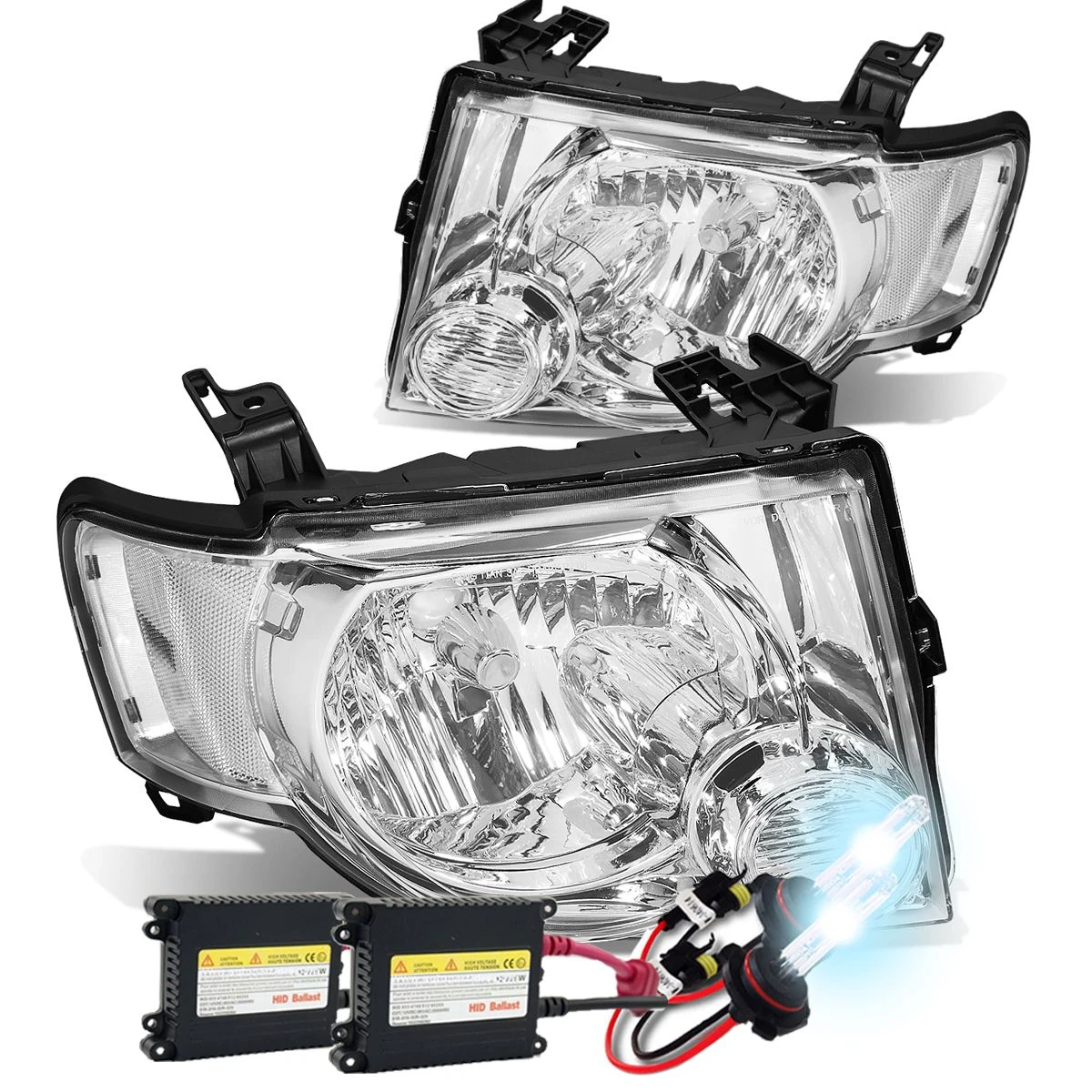 HID Combo 08-12 Ford Escape OE-Style Euro Headlights - Chrome Clear 1 HID Combo 08-12 Ford Escape OE-Style Euro Headlights - Chrome Clear