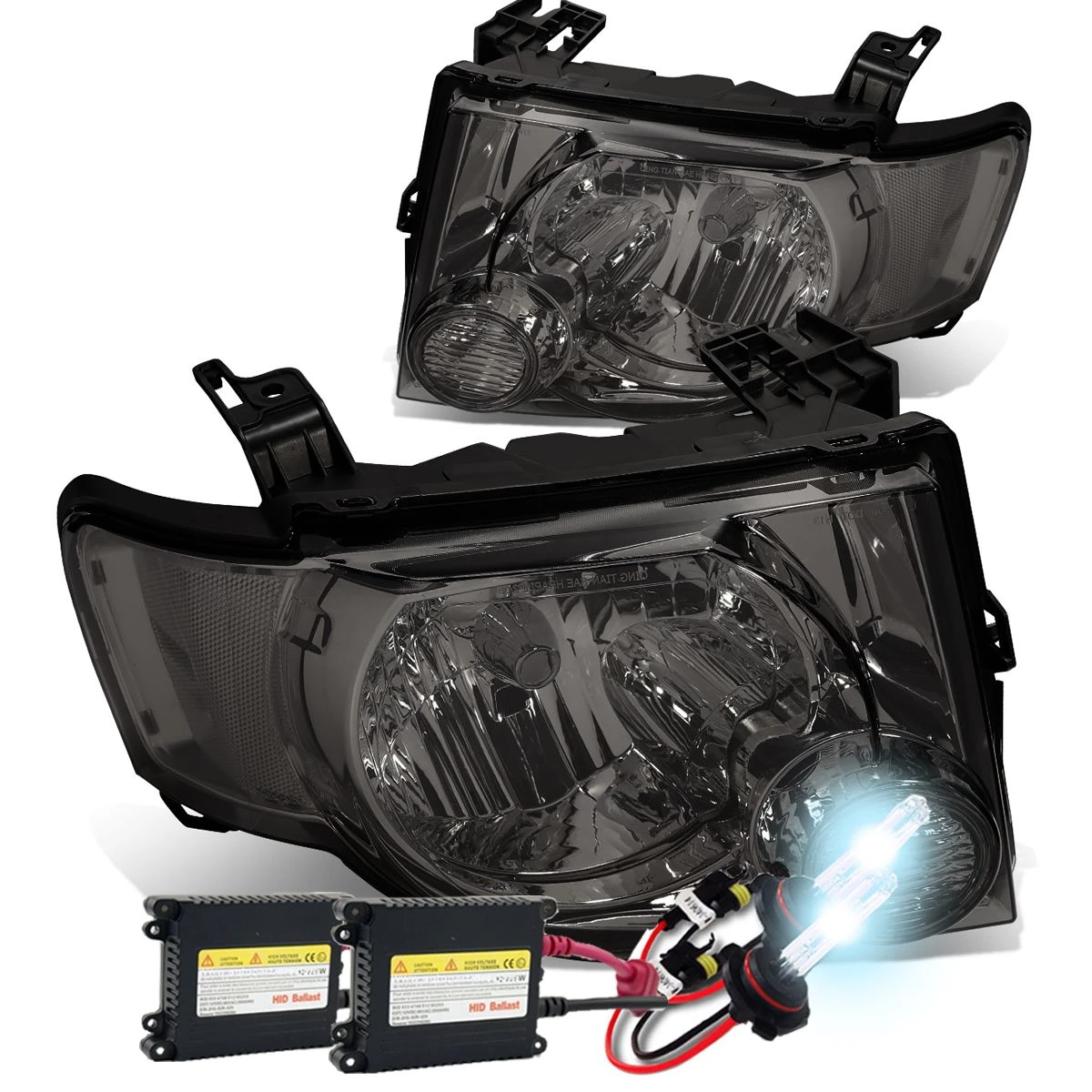 HID Combo 08-12 Ford Escape OE-Style Euro Headlights - Smoked Clear 1 HID Combo 08-12 Ford Escape OE-Style Euro Headlights - Smoked Clear