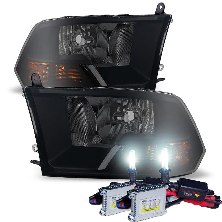 HID Combo 09-16 Dodge RAM 1500 2500 3500 Crystal Replacement Headlights - Black Smoked 1 HID Combo 09-16 Dodge RAM 1500 2500 3500 Crystal Replacement Headlights - Black Smoked