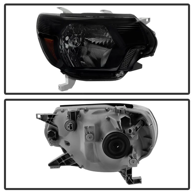 HID Combo 12-15 Toyota Tacoma Pickup Replacement Crystal Headlights - Black Smoked 2 HID Combo 12-15 Toyota Tacoma Pickup Replacement Crystal Headlights - Black Smoked - Image 2