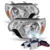 HID Combo 12-15 Toyota Tacoma Pickup Replacement Crystal Headlights - Chrome