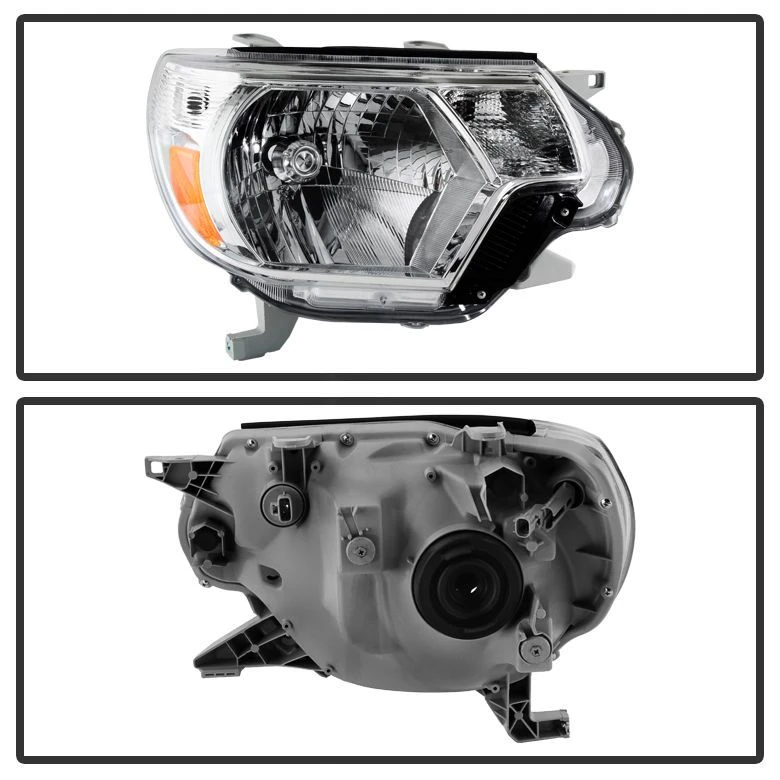 HID Combo 12-15 Toyota Tacoma Pickup Replacement Crystal Headlights - Chrome 2 HID Combo 12-15 Toyota Tacoma Pickup Replacement Crystal Headlights - Chrome - Image 2