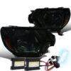 HID Combo 12-15 Toyota Tacoma Pickup Replacement Crystal Headlights - Smoked