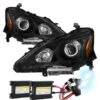 HID Combo 13-15 Nissan Altima Sedan 4DR Projector Headlights - Black