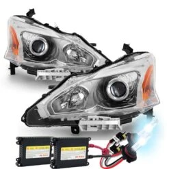 HID Combo 13-15 Nissan Altima Sedan 4DR Projector Headlights - Chrome