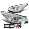 HID Combo 13-16 Ford Escape Euro Crystal Headlights - Chrome Clear