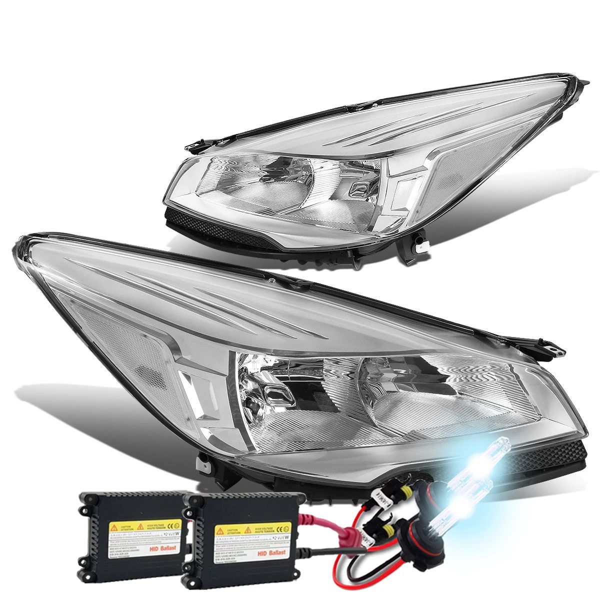 HID Combo 13-16 Ford Escape Euro Crystal Headlights - Chrome Clear 1 HID Combo 13-16 Ford Escape Euro Crystal Headlights - Chrome Clear