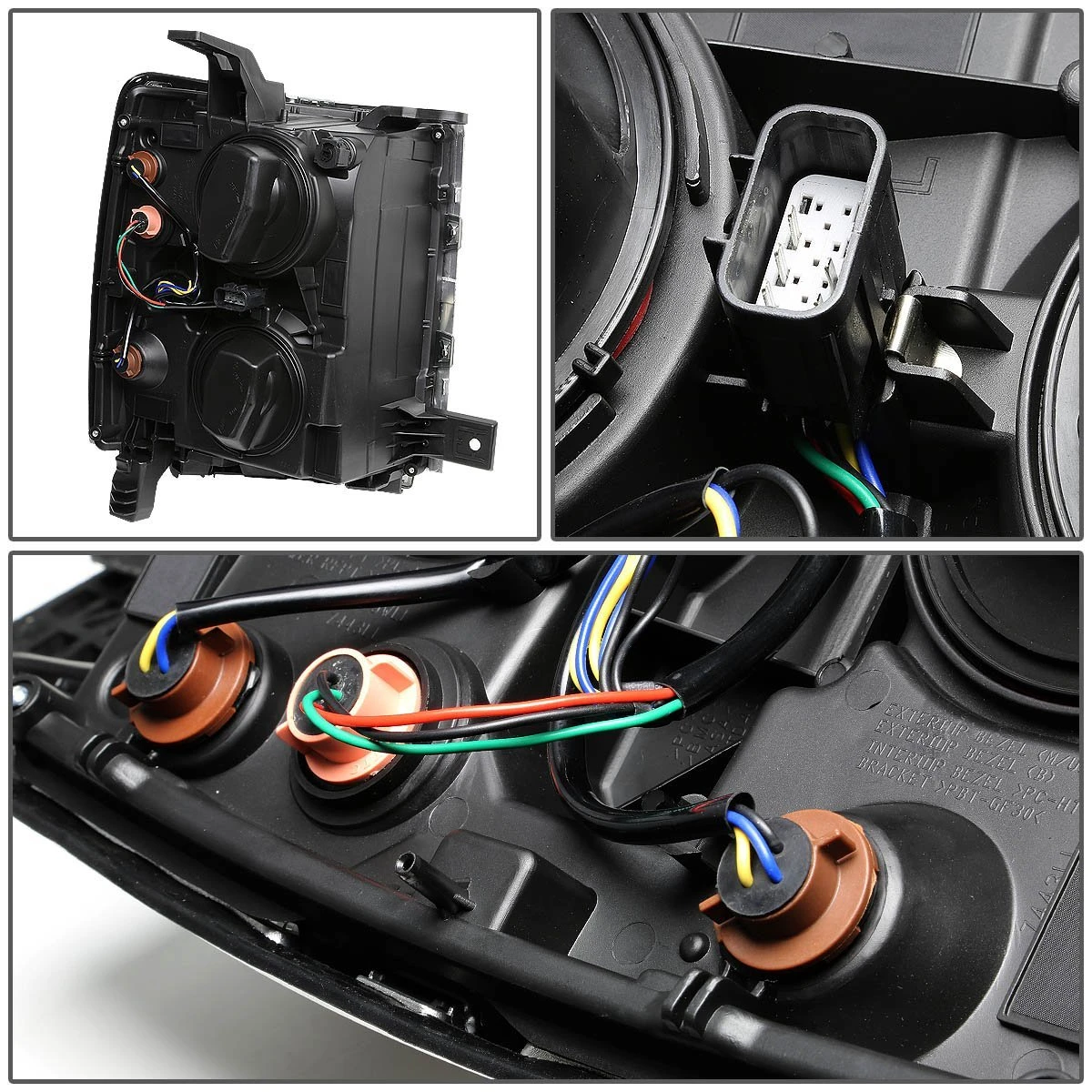 HID Combo 14-15 Chevy Silverado Replacement Crystal Headlights - Smoked Amber 3 HID Combo 14-15 Chevy Silverado Replacement Crystal Headlights - Smoked Amber - Image 3