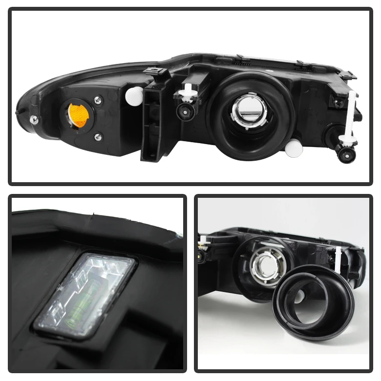 HID Combo 1996-2000 Chrysler Sebring Convertible Replacement Crystal Headlights - Chrome 3 HID Combo 1996-2000 Chrysler Sebring Convertible Replacement Crystal Headlights - Chrome - Image 3