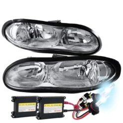 HID Combo 1998-2002 Chevy Camaro Z28 Replacement Crystal Headlights - Chrome