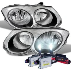 HID Combo 1999-2004 Chrysler 300M Replacement Crystal Headlights - Chrome