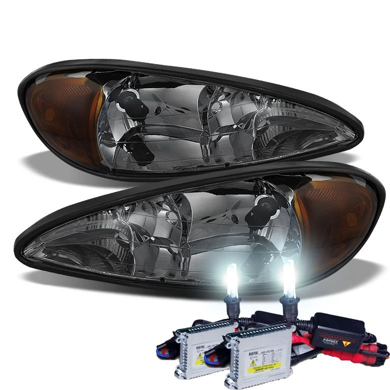 HID Combo 1999-2005 Pontiac Grand AM Replacement OE Style Crystal Headlights - Smoked 1 HID Combo 1999-2005 Pontiac Grand AM Replacement OE Style Crystal Headlights - Smoked
