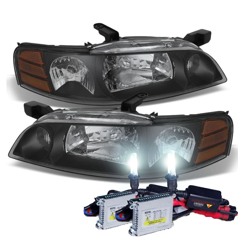 HID Combo 2000-2001 Nissan Altima Replacement Crystal Headlights - Black 1 HID Combo 2000-2001 Nissan Altima Replacement Crystal Headlights - Black