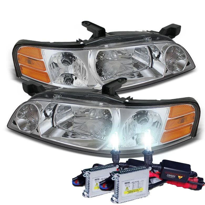 HID Combo 2000-2001 Nissan Altima Replacement Crystal Headlights - Chrome 1 HID Combo 2000-2001 Nissan Altima Replacement Crystal Headlights - Chrome