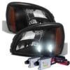 HID Combo 2000-2005 Cadillac Deville Replacement Crystal Headlights - Black
