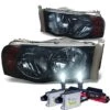 HID Combo 2002-2005 Dodge RAM 1500 2500 3500 Crystal Headlights- Smoked