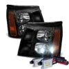 HID Combo 2002 Cadillac Escalade Replacement Crystal Headlights - Black
