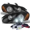 HID Combo 2003-2005 Chrysler Sebring Coupe Replacement Crystal Headlights - Black