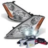 HID Combo 2003-2007 Nissan Murano [Halogen Model] Replacemetn Crystal Headlights - Chrome