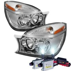 HID Combo 2004-2005 Buick Rendezvous Replacement Crystal Headlights - Chrome