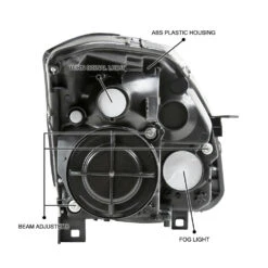 HID Combo 2004-2006 Nissan Maxima Replacement Projector Headlights - Black -High-Efficiency Car Light Store hid xenon 2004 2006 nissan maxima replacement projector headlights black 232