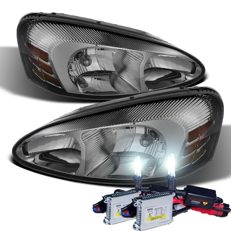 HID Combo 2004-2008 Pontiac Grand Prix Replacement OE Style Crystal Headlights - Smoked 1 HID Combo 2004-2008 Pontiac Grand Prix Replacement OE Style Crystal Headlights - Smoked