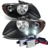 HID Combo 2005-2007 Chrysler Town & Country Replacement Crystal Headlights - Black