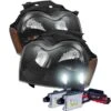 HID Combo 2005-2007 Jeep Grand Cherokee Replacement Crystal Headlights - Black