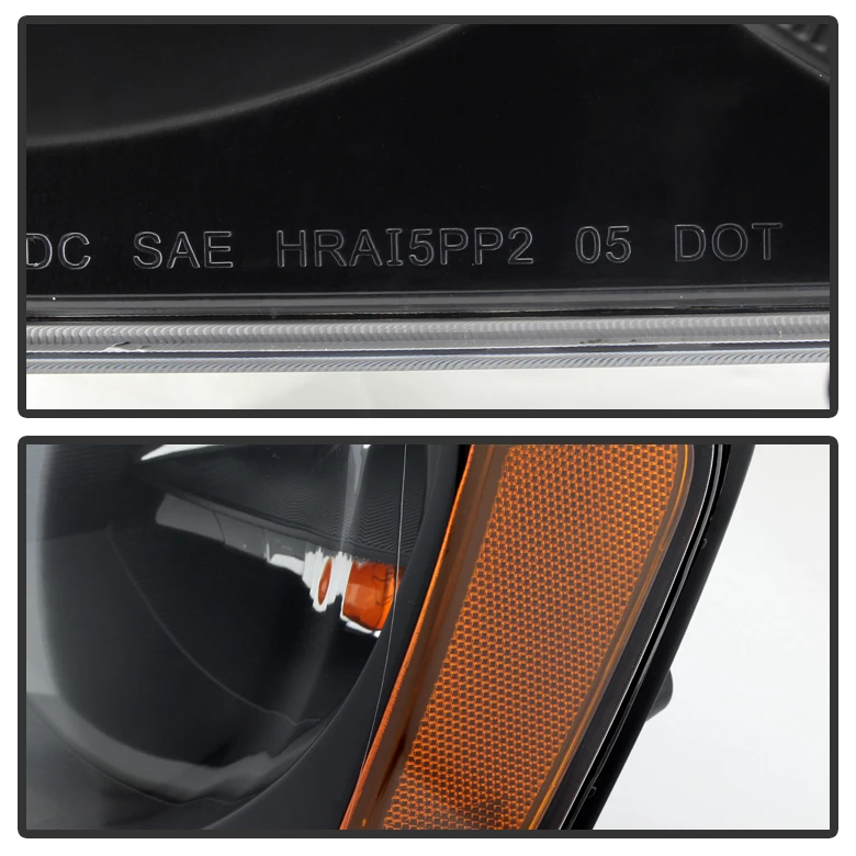 HID Combo 2005-2007 Jeep Grand Cherokee Replacement Crystal Headlights - Black 3 HID Combo 2005-2007 Jeep Grand Cherokee Replacement Crystal Headlights - Black - Image 3