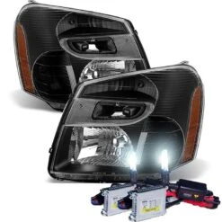 HID Combo 2005-2009 Chevy Equinox Replacement Crystal Headlights - Black