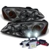 HID Combo 2005-2010 Pontiac G6 Replacement Crystal Headlights OE Style - Smoked