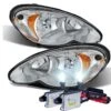 HID Combo 2006-2010 Chrysler PT Cruiser Replacement Crystal Headlights - Chrome