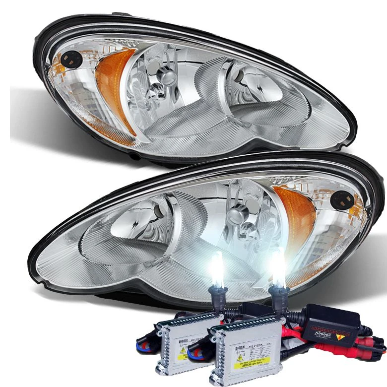 HID Combo 2006-2010 Chrysler PT Cruiser Replacement Crystal Headlights - Chrome 1 HID Combo 2006-2010 Chrysler PT Cruiser Replacement Crystal Headlights - Chrome